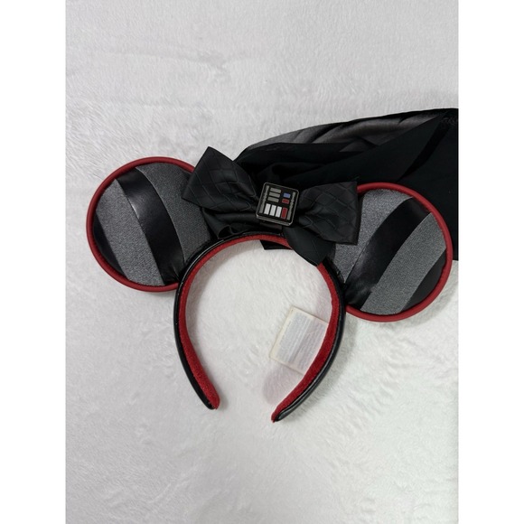 Disney Parks Star Wars DARTH VADER Minnie Mouse Ears Headband with Veil - Picture 2 of 5